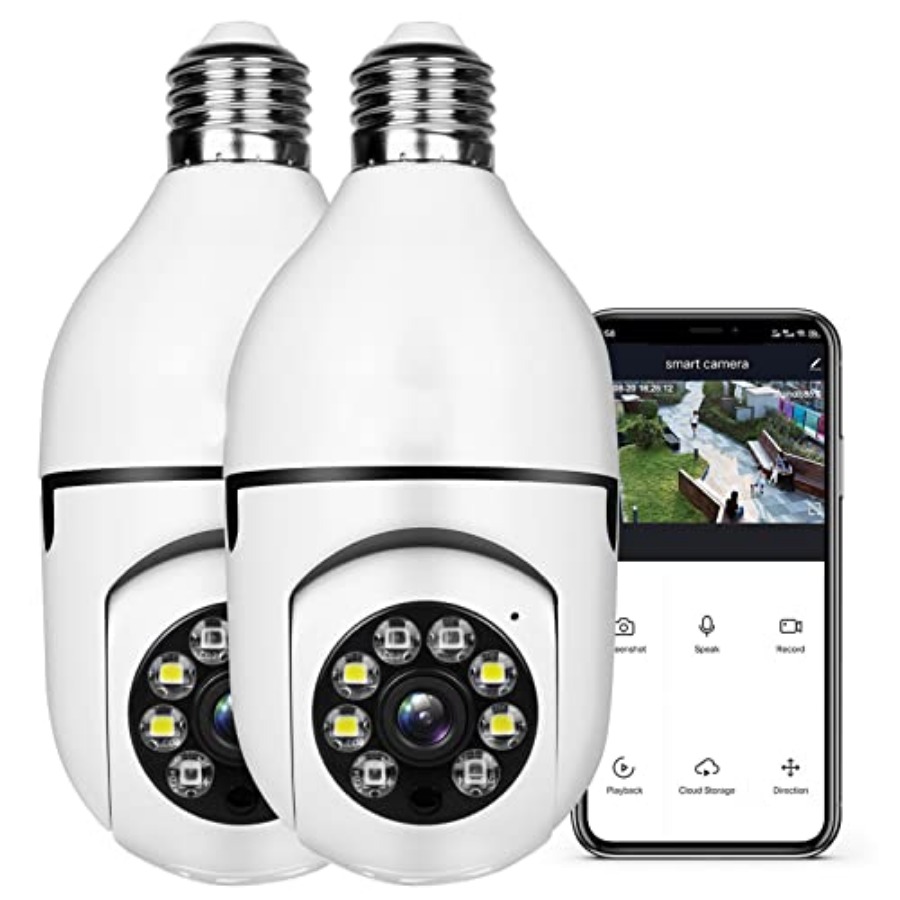Home Security Alarm - Light Bulb 1080P Security Wireless Camera