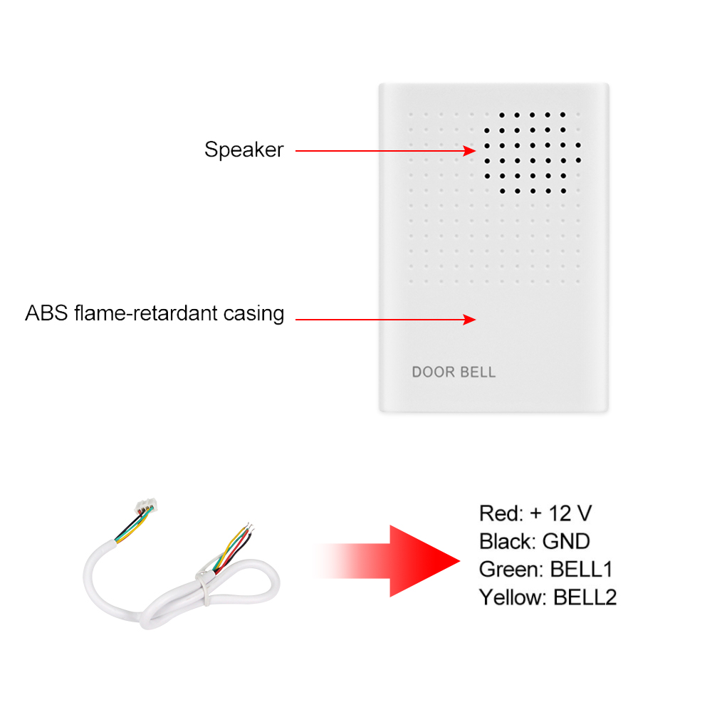4 Wires Wired White Doorbell D - đánh giá và giá Home Security Ring System