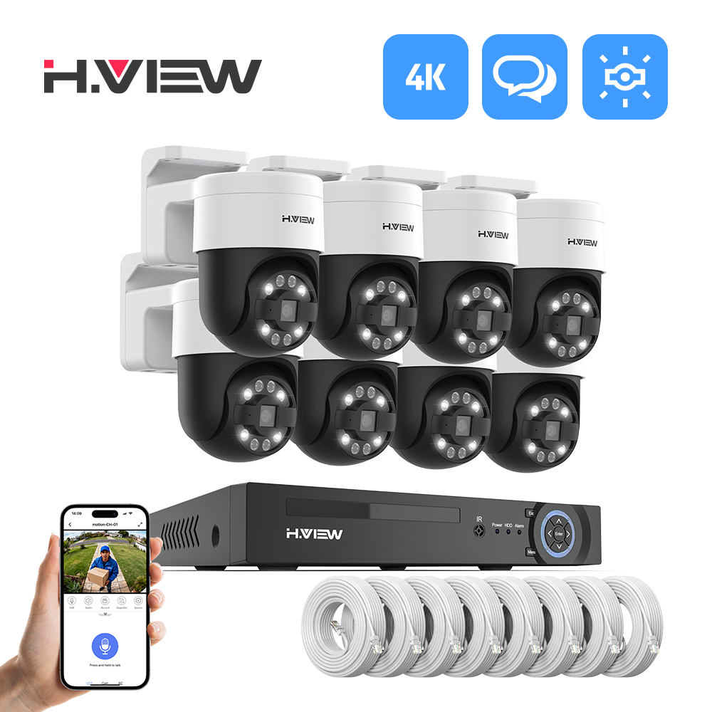 H.view 8Ch 5MP Cctv An Ninh PT - đánh giá và giá Home Security Upgrades