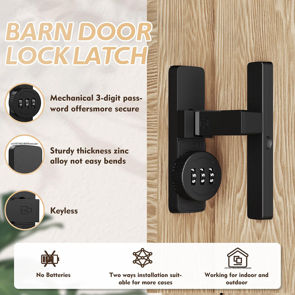 Security Barn Door Lock 3-Digi - đánh giá và giá Home Security Locks For Doors