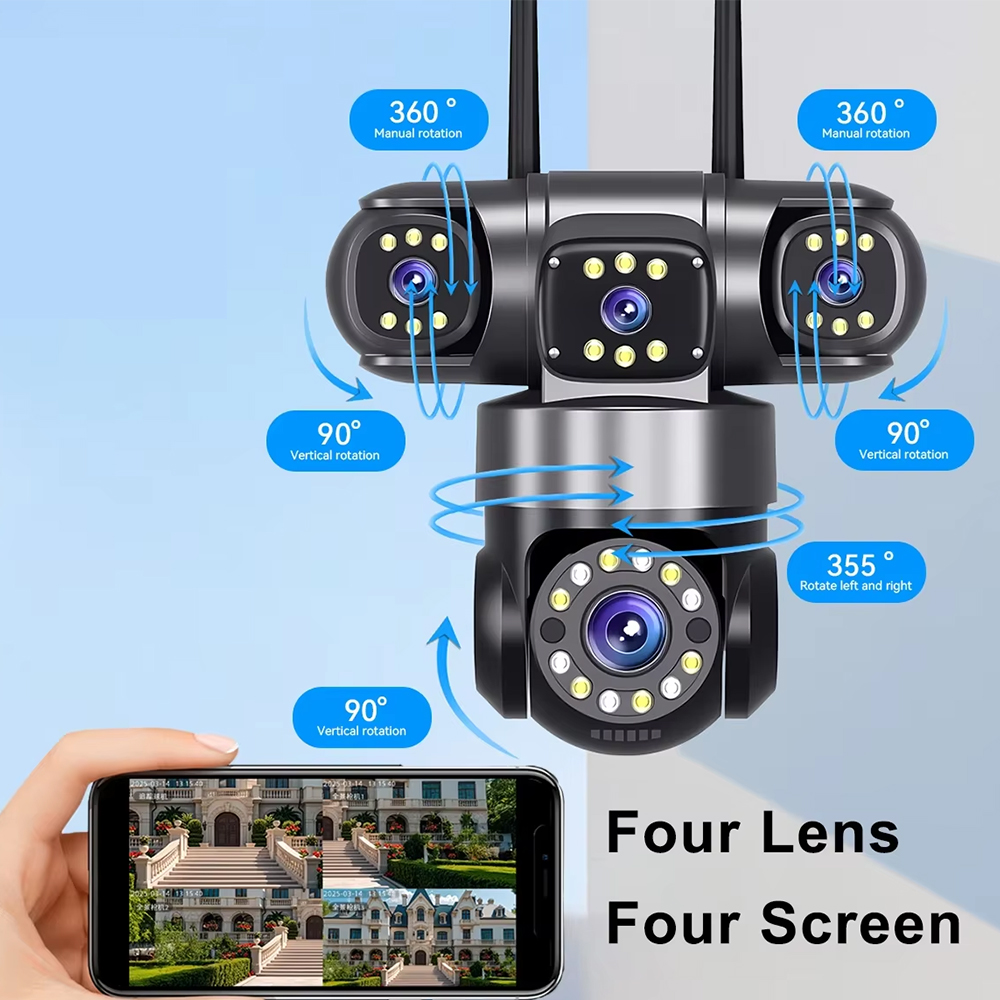 Hot Sale Multi Lens 20MP Secur - đánh giá và giá Home Yard Security Cameras
