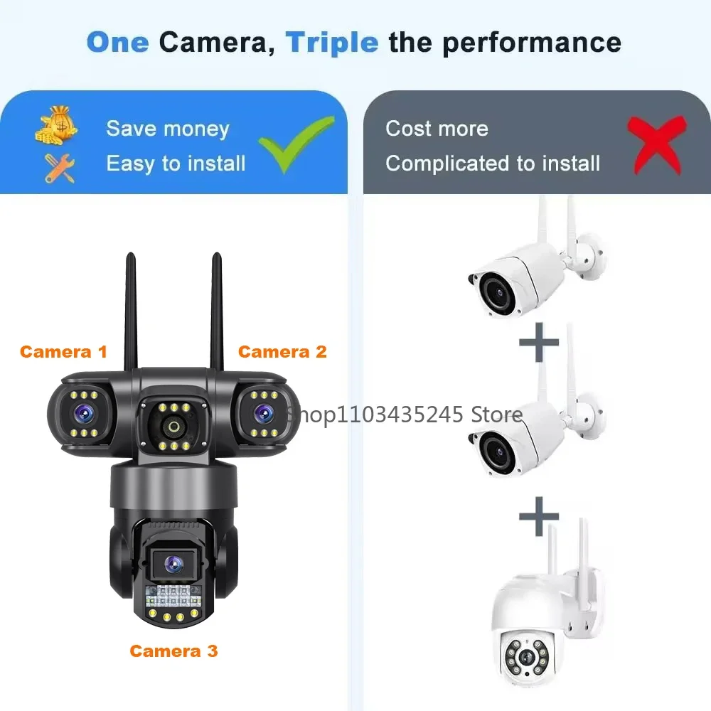3-Lens 4G Wifi Surveillance Ca - đánh giá và giá Home Yard Security Cameras