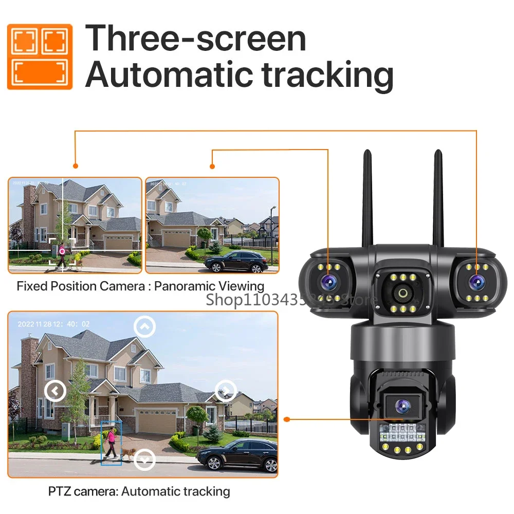 3-Lens 4G Wifi Surveillance Ca - đánh giá và giá Home Yard Security Cameras