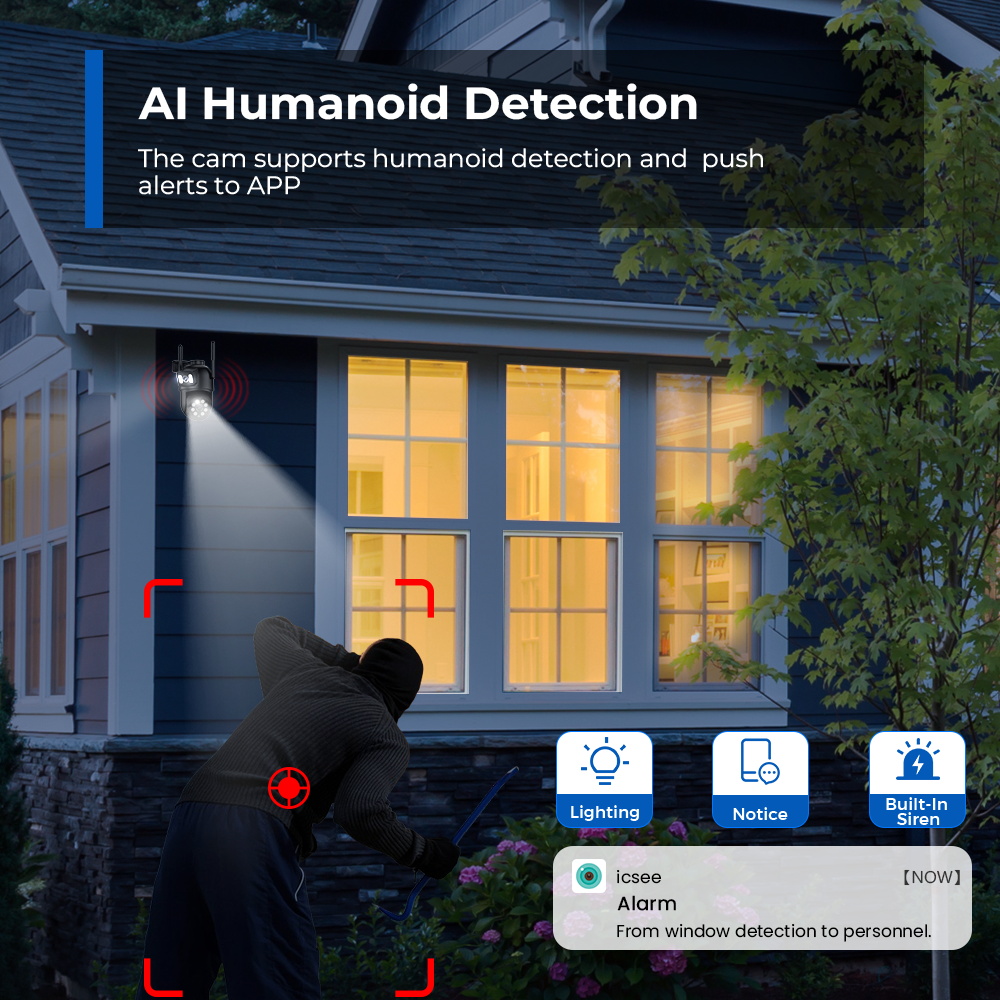 Outdoor 8MP 4K WiFi PTZ Securi - đánh giá và giá Home Yard Security Cameras