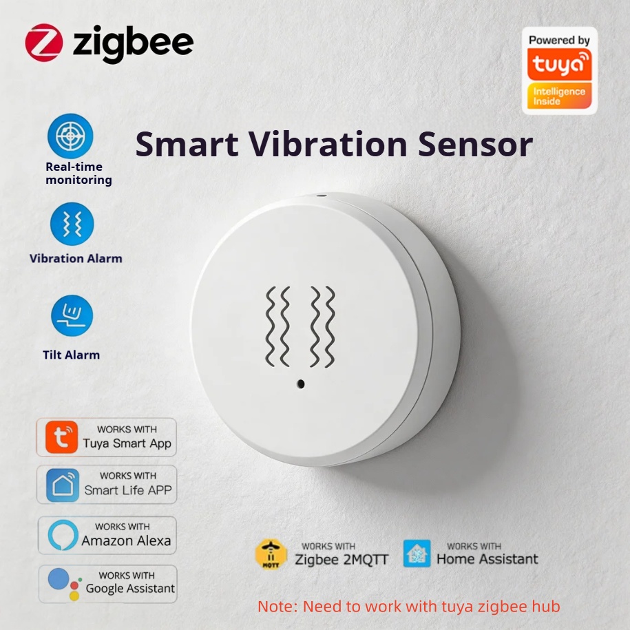 Tuya Zigbee Smart Vibration Se - đánh giá và giá Home Security Alarm