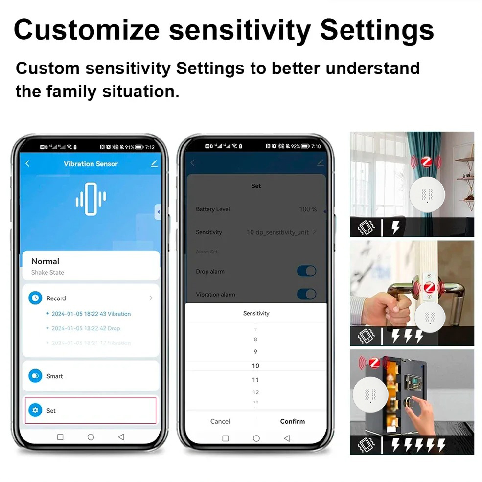 Tuya Zigbee Smart Vibration Se - đánh giá và giá Home Security Alarm
