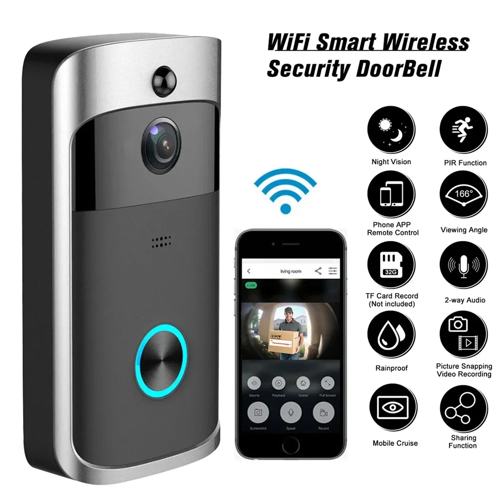 720P HD Smart Home Wireless WI - đánh giá và giá Home Security Bell