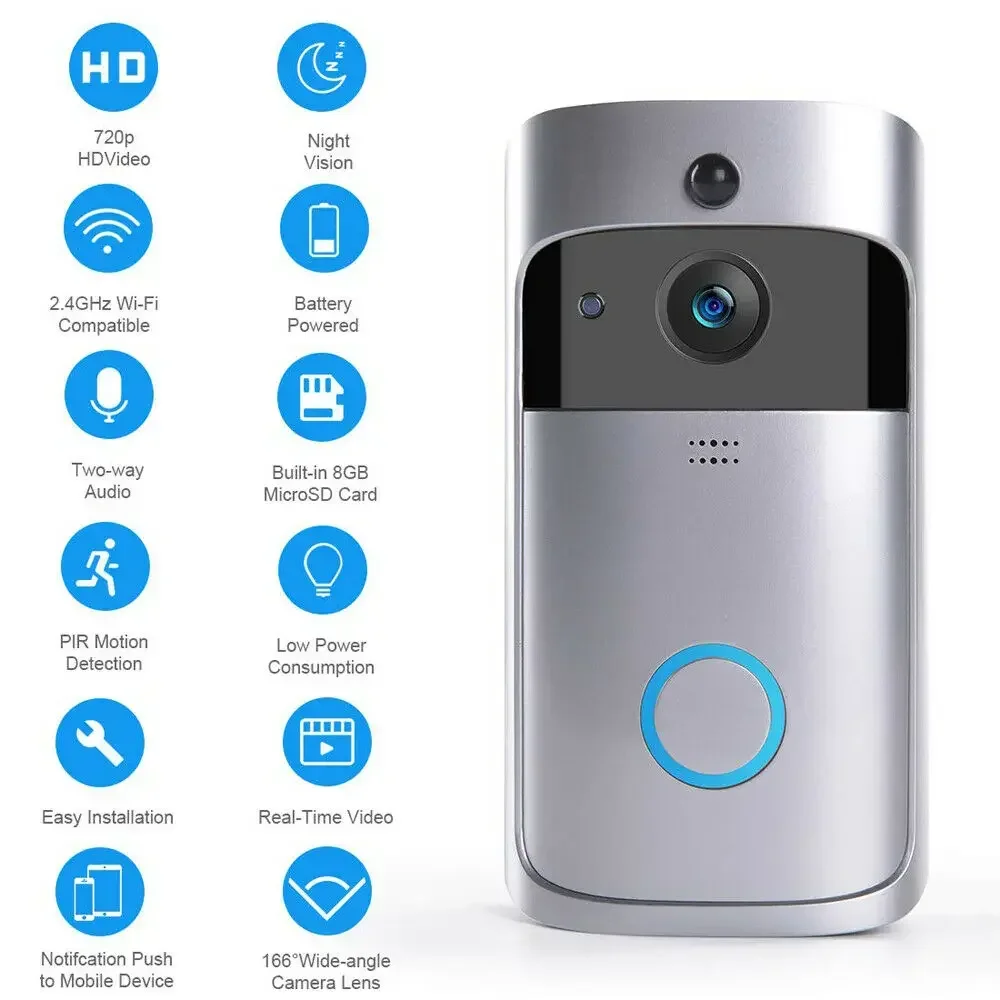 720P HD Smart Home Wireless WI - đánh giá và giá Home Security Bell