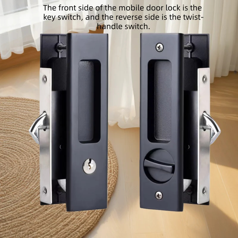 Heavy-Duty Black Sliding Door  - đánh giá và giá Home Security Locks For Doors