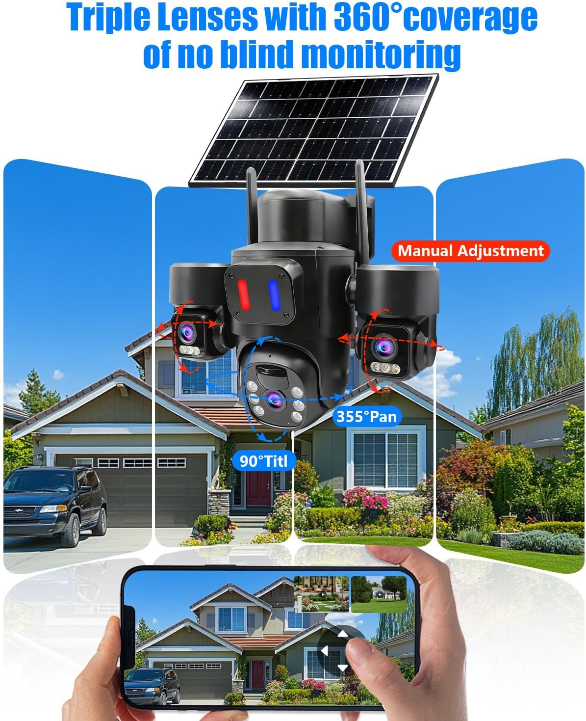 Outdoor Solar Security Camera  - đánh giá và giá Home Yard Security Cameras
